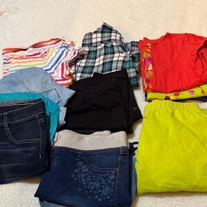 Girls 12-18 plus size clothing lot. Mostly Lands End and Arizona brand tie dye